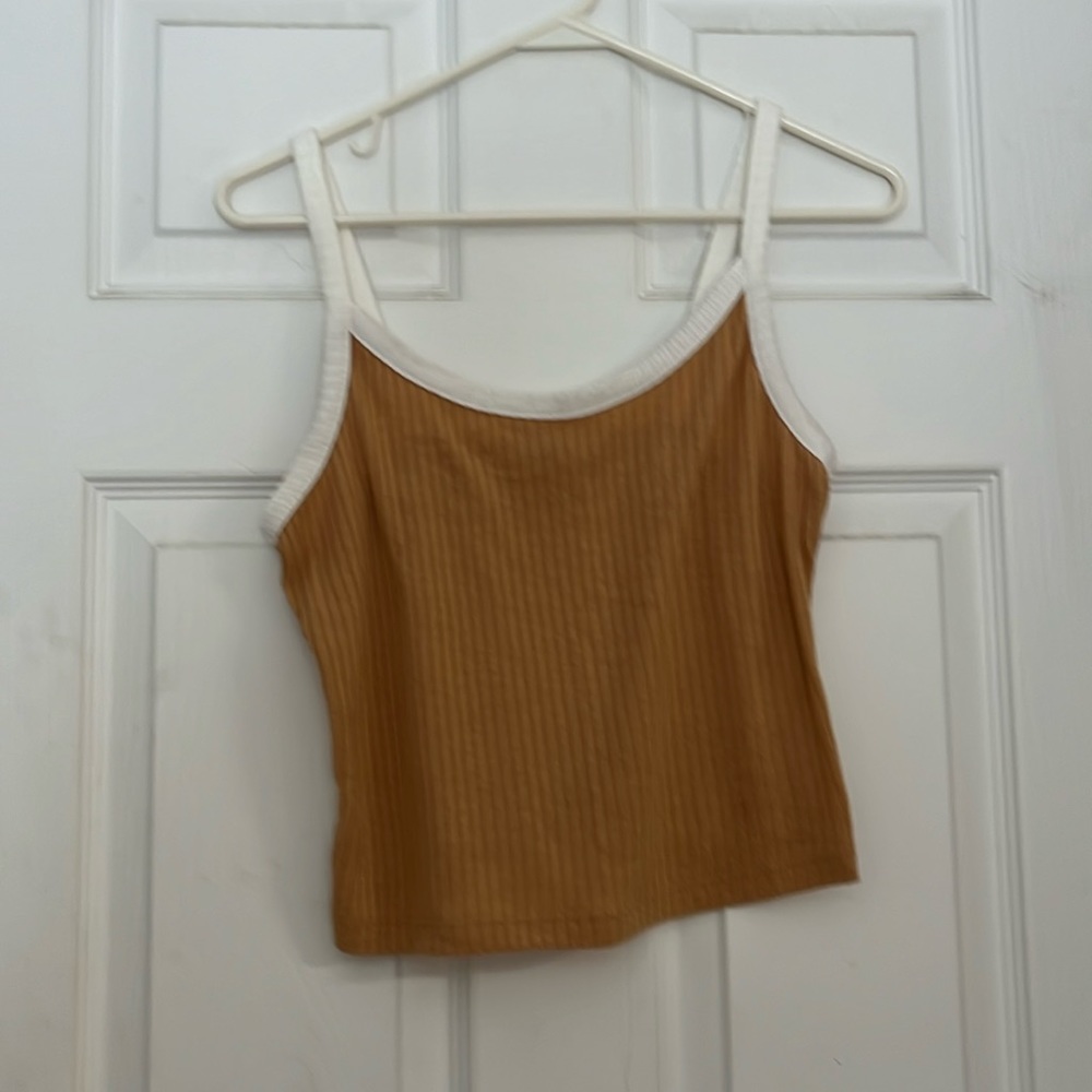 Size large Arizona tan & white tank top